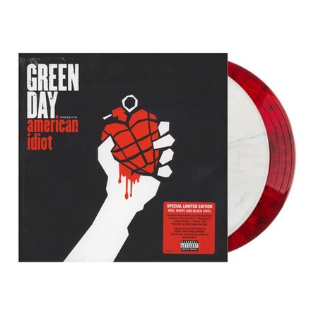 Green Day American Idiot (Red/White with Black Swirl)