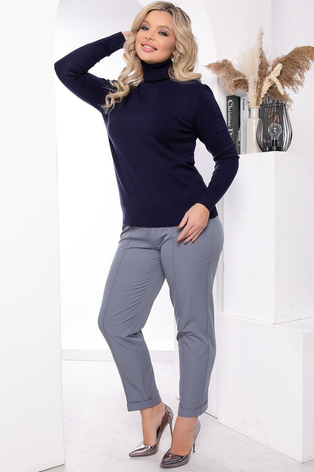 Водолазка Зимняя история (темно-синяя) Б14536-20М LT Collection