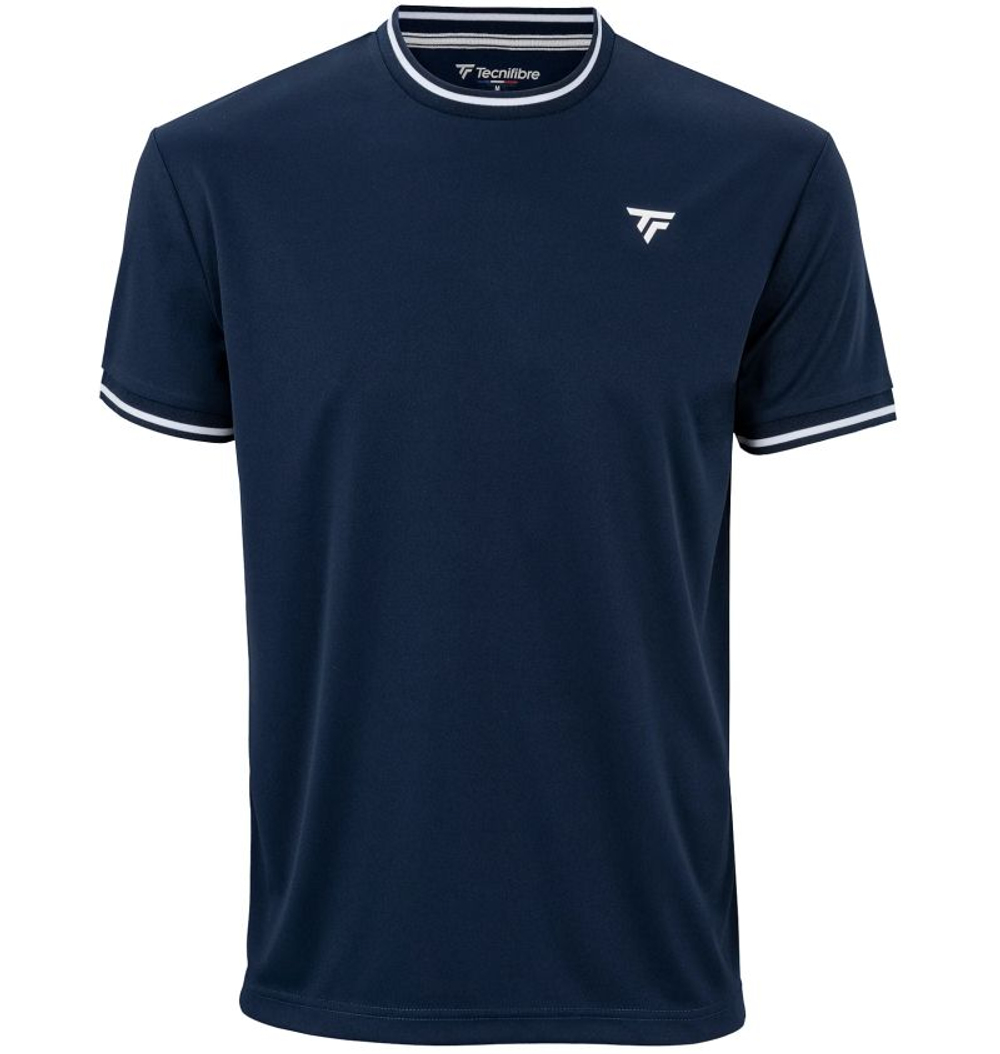 Футболка для мальчика теннисная Tecnifibre Team Tech Junior - marine