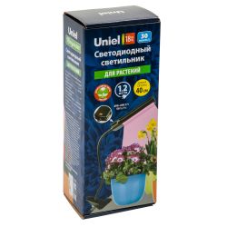 ULT-P31-18W-SPLE-40 IP40 BLACK SINGLE Светильник для растений светодиодный. на прищепке. Спектр для фотосинтеза. TM Uniel