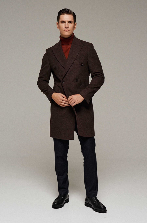 Мужское пальто (коричневое) С12