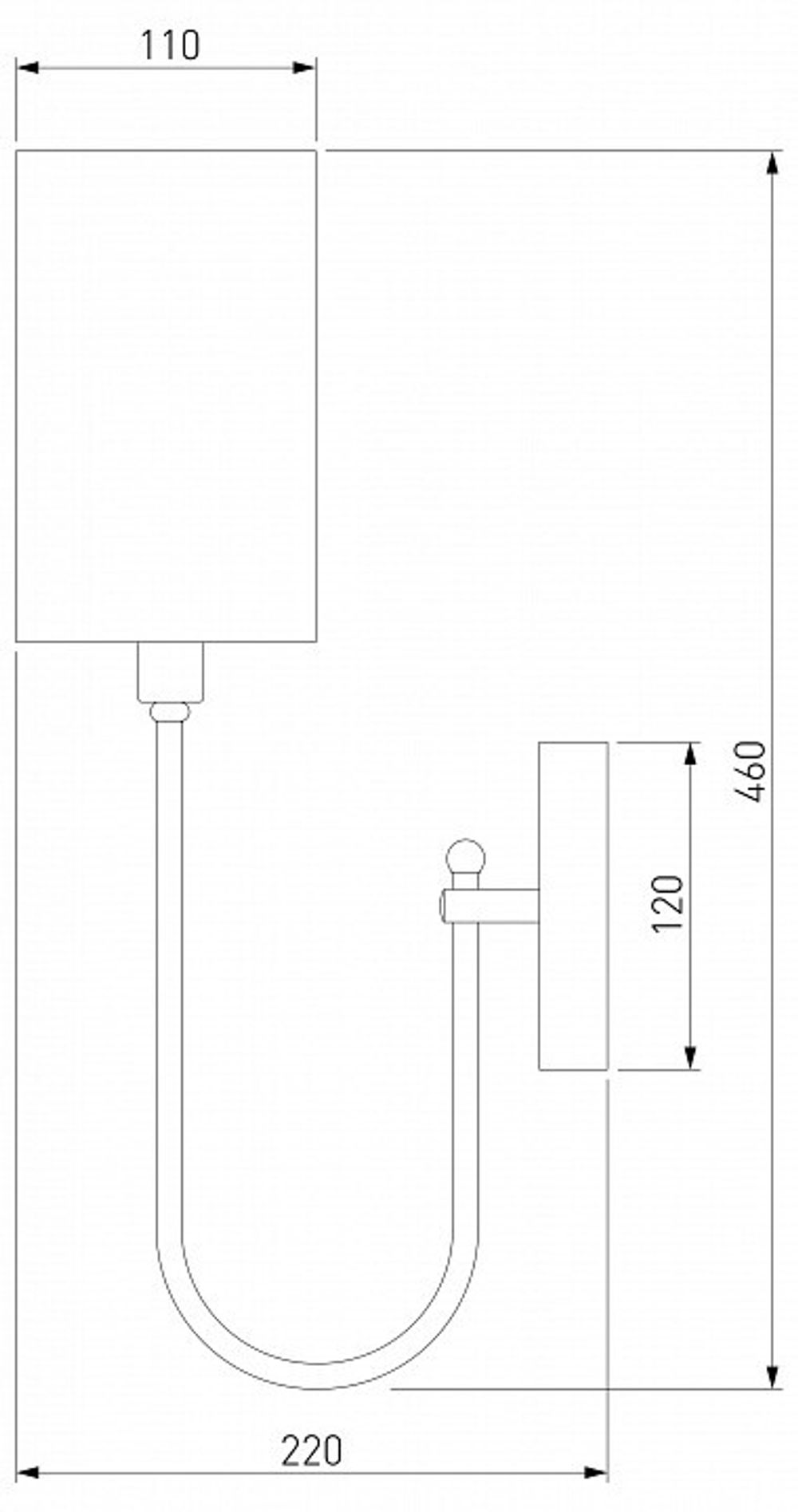 Бра Eurosvet Abbey 60164/1 черный