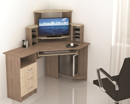 Стол письменный ГРЕТА-7 ясень шимо / дуб сонома