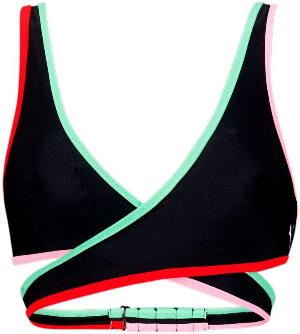 Купальник (верх) PUMA SWIM WOMEN CONTOUR PLUNGE TOP 1P black