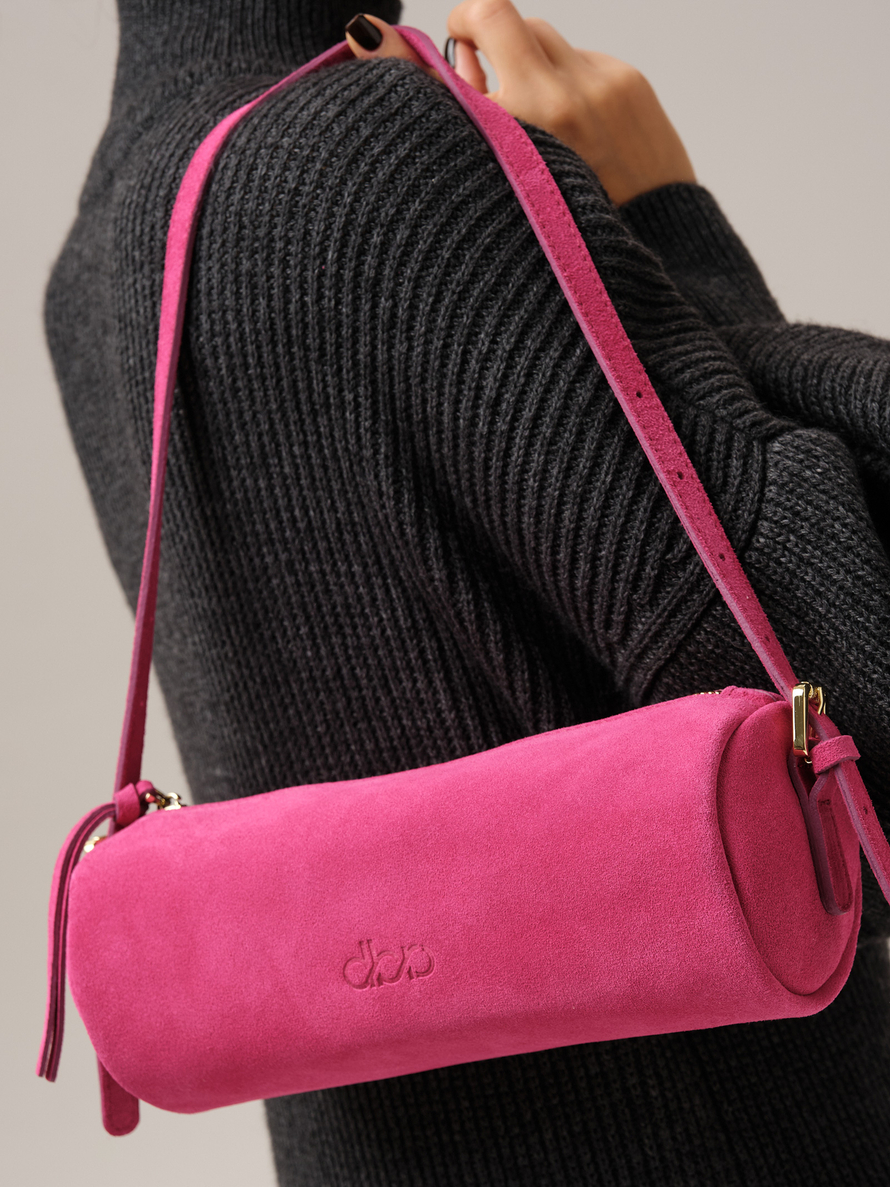 Замшевая сумка DBR 31343 розовый тюльпан