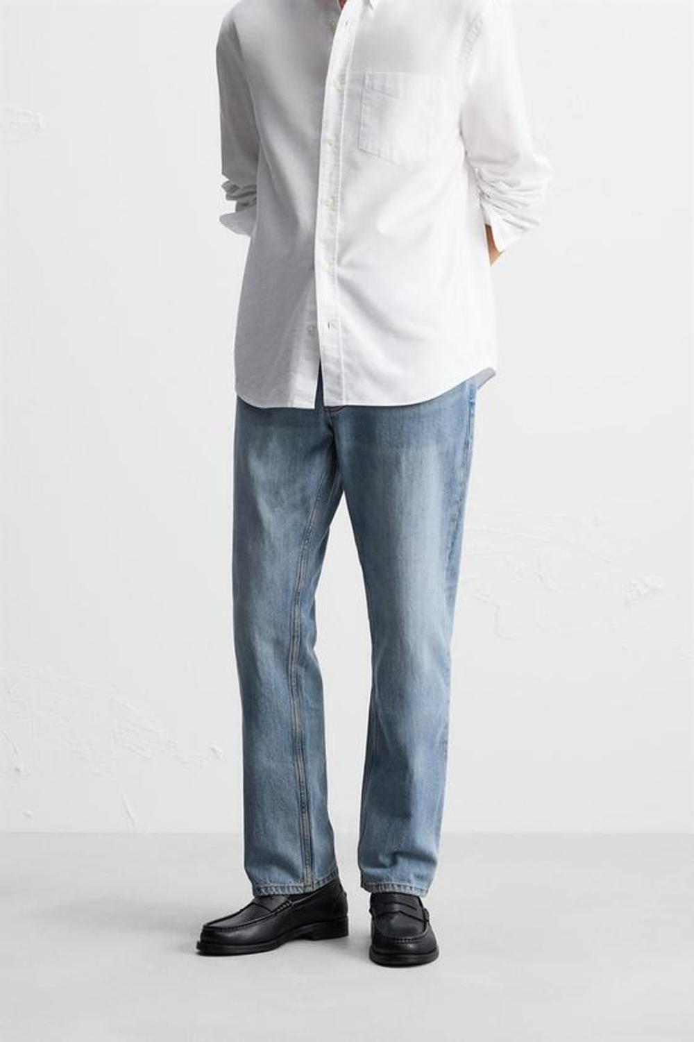 ZARA ДЖИНСЫ REGULAR FIT, СИНИЙ