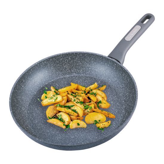 Сковорода 30 см. из алюминия с крышкой Kamille KM-4274GR с мраморным покрытием