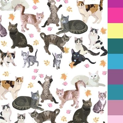 Коты и разноцветные полоски