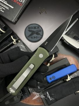 Складной нож Pro-Tech GODSON 721GRN c клинком из стали 154CM, рукоять алюминий