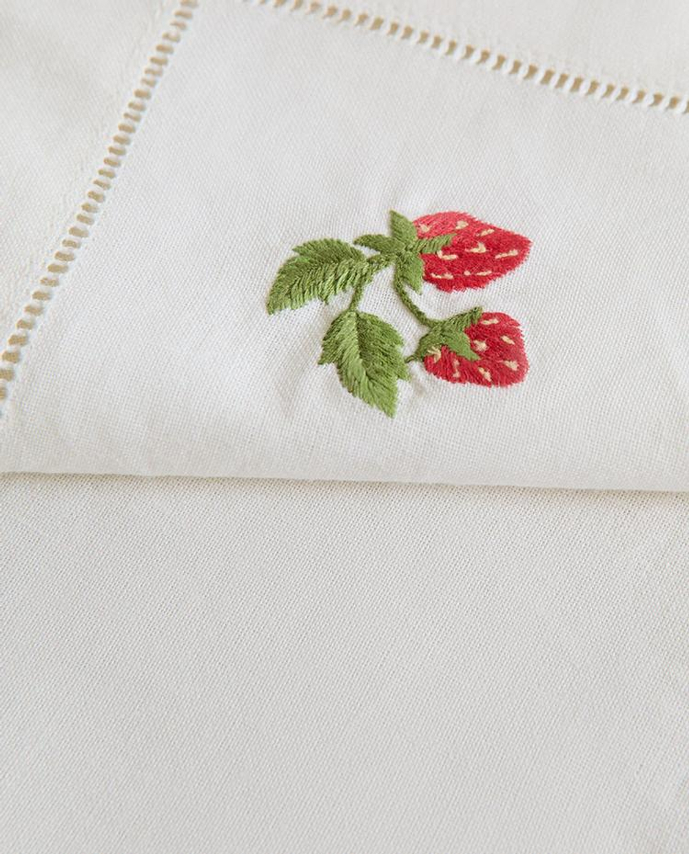 ZARA HOME ПОДСТАВКА ПОД СТОЛОВЫЕ ПРИБОРЫ С ВЫШИВКОЙ, ЭКРЮ