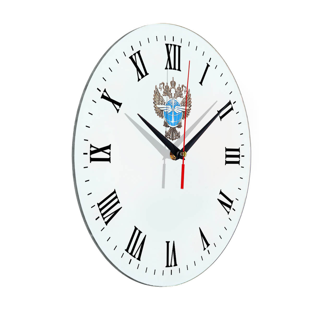 Настенные часы "Эмблема Росавиации 02 39" Декор для дома, подарок