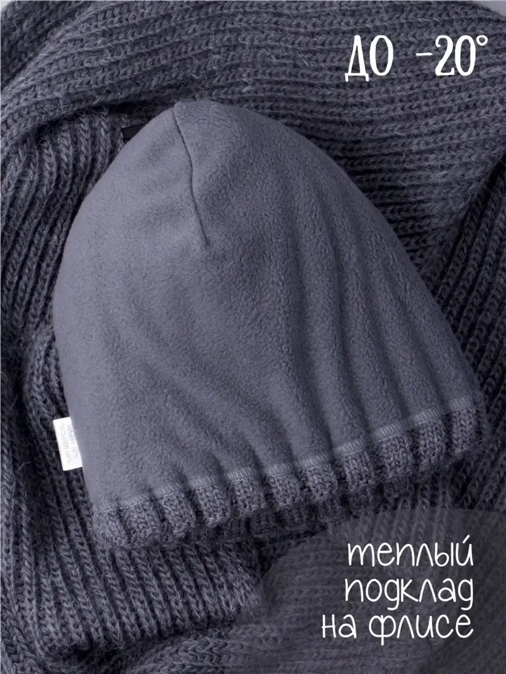 Шапка зимняя для девочки с помпоном и снуд