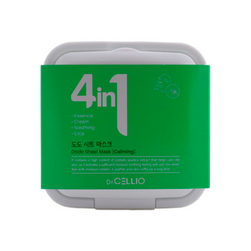 Dr.CELLIO Маска для лица тканевая с центеллой / 4 In 1 Daily Masksheet Dodo Cica, набор 30шт