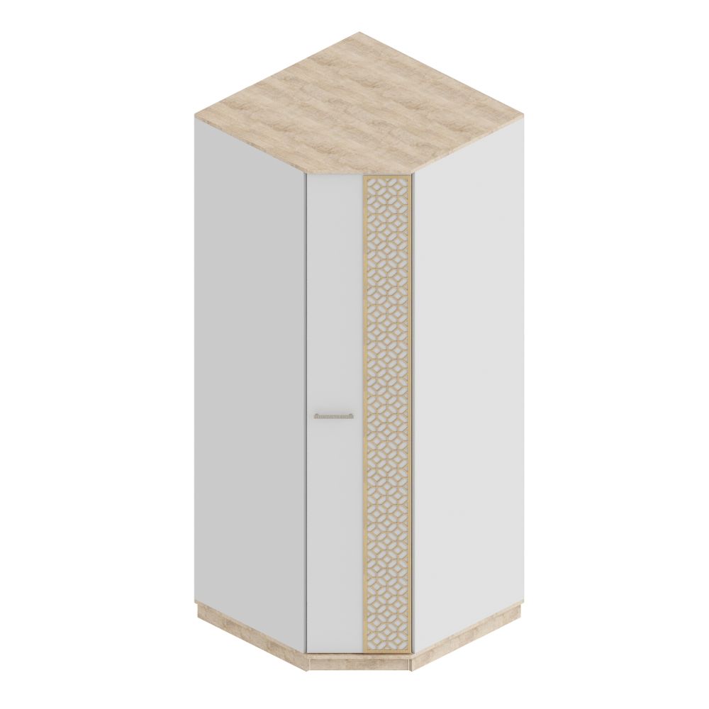 Шкаф угловой "Жасмин" (дуб баррик/белый лофт), ЛДСП/МДФ, Велес