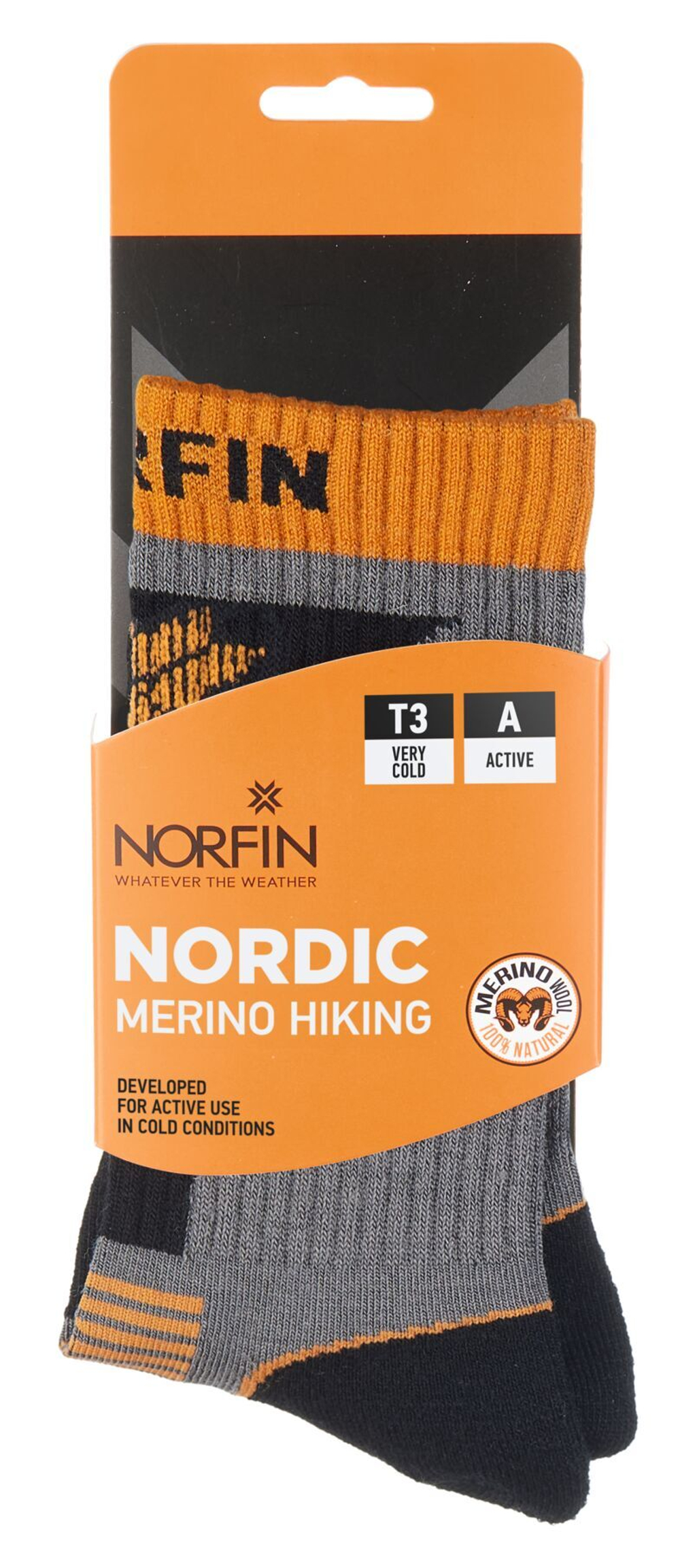 Носки Norfin T3A NORDIC MERINO HIKING CREW р.(39-41) M