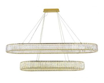 Подвесная люстра 76W 3100-4000K 8240N/140 oval gold золото CRYSTAL Newport