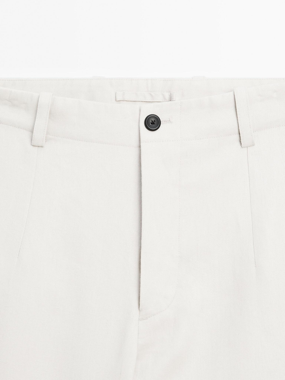 Massimo Dutti Брюки из 100% льна, светло-бежевый