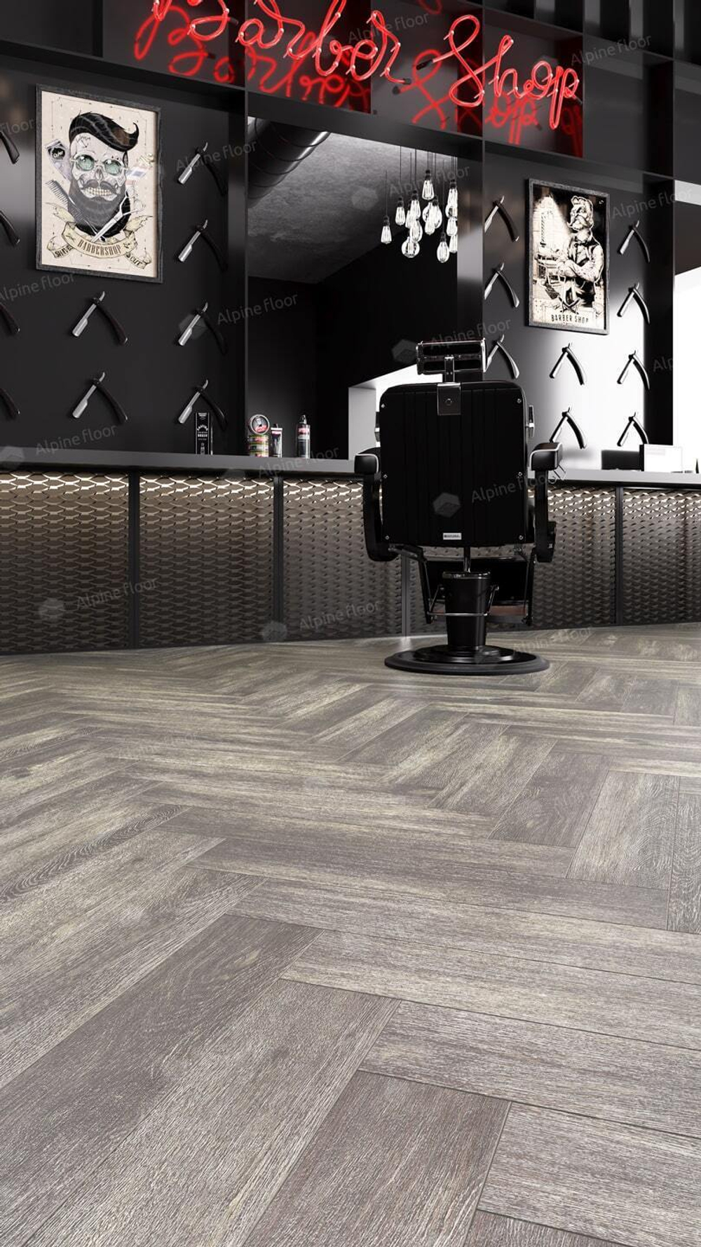 Каменно-полимерная плитка Alpine Floor Parquet Light Венге грей ЕСО 13-8