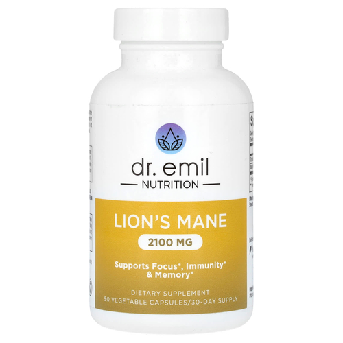 Dr. Emil Nutrition, ежовик гребенчатый, 90 растительных капсул
