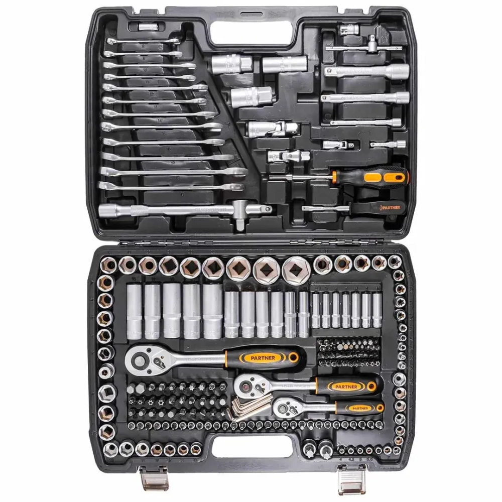 Набор инструментов 216пр. 1/4'', 3/8'', 1/2''(6гр.) Partner PA-38841
