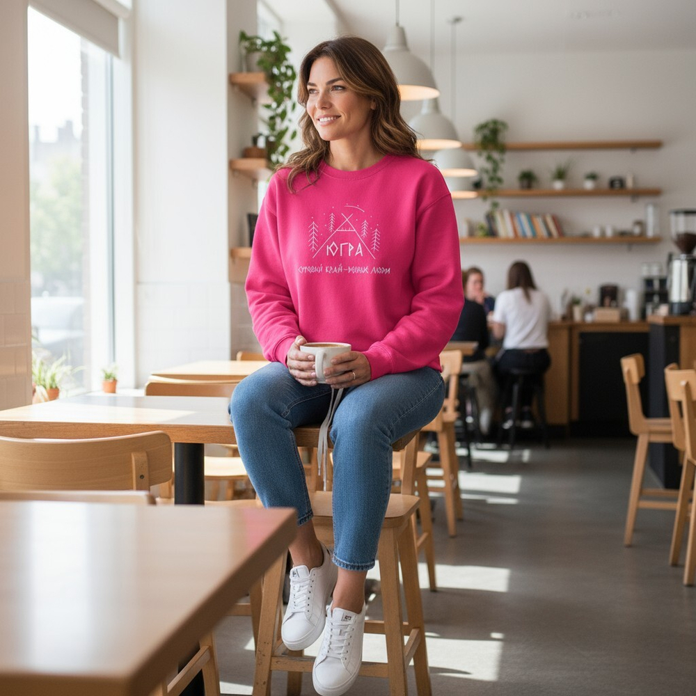 Свитшот с вышивкой "Суровый край"