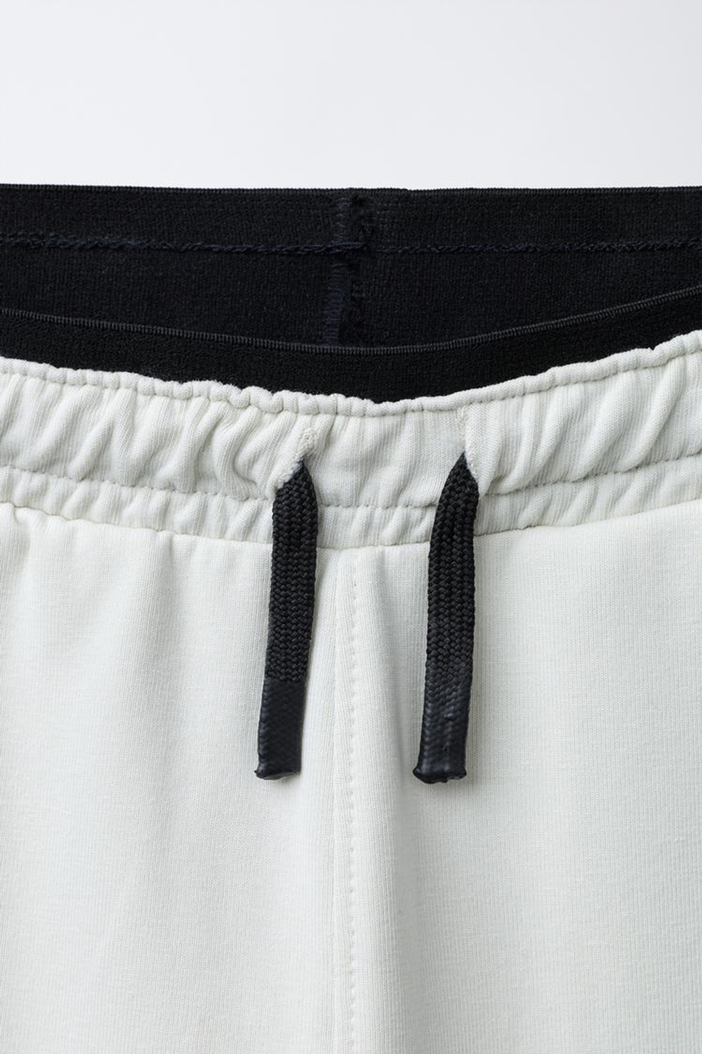 ZARA СПОРТИВНЫЕ БРЮКИ ИЗ ТКАНИ ИНТЕРЛОК, ЭКРЮ