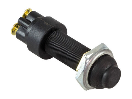 Кнопка с резиновым колпачком без фиксации, НЗ, 12 В 15 А