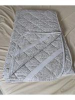 Наматрасник 200х200, на резинках, стёганный, хлопок, лен.