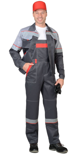 Костюм "Nerss-ИСМАТ" куртка, п/к т.серый со св. серым