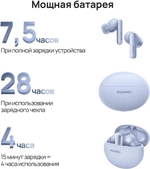 Беспроводные наушники HUAWEI FreeBuds 5i RU, USB Type-C, isle blue