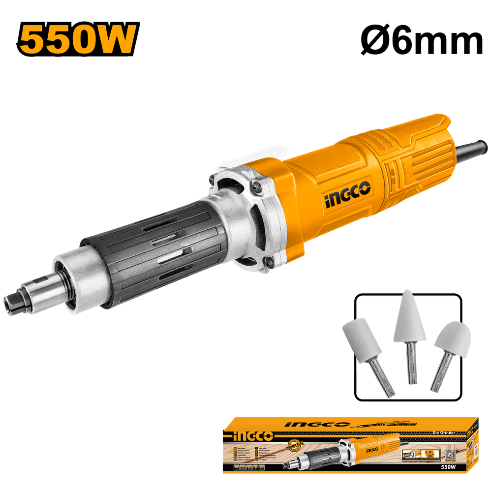 Прямошлифовальная машина INGCO PDG5501 INDUSTRIAL 550 Вт 6 мм