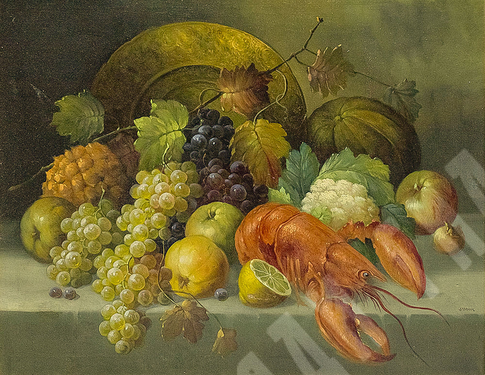 Урбан Дж. Натюрморт в голландском стиле. Холст, масло. Европа, кон. XIX в.