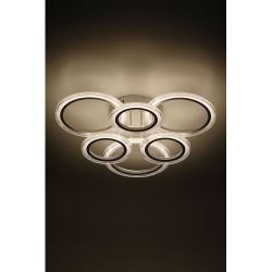 Светильник потолочный светодиодный ЭРА Модерн Ring CLL-1-90W 3K-6,5K RC WH с ДУ белый | Светильники SPB-6 с ДУ