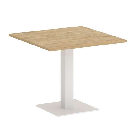Onix Direct Стол квадратный O.SPRG-2 Тиквуд Светлый/Металл Белый 900*900*750