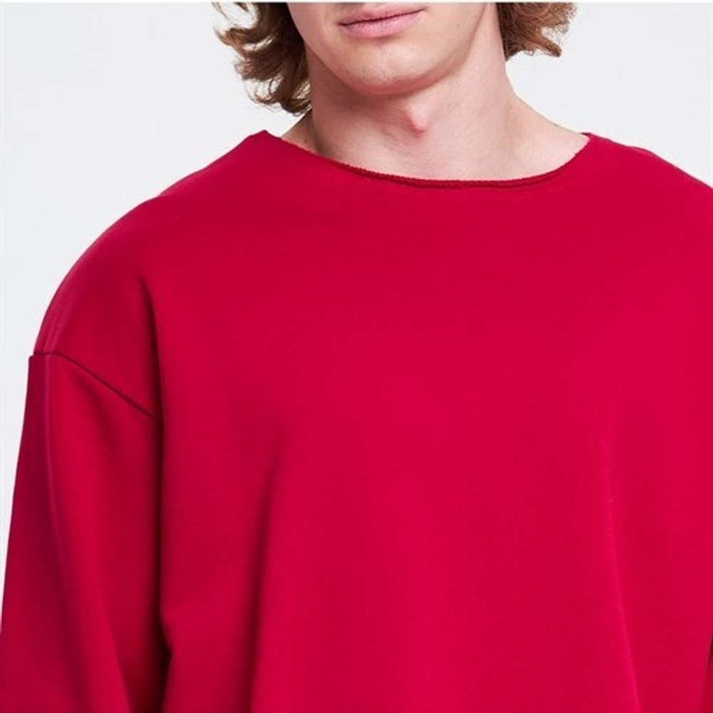 Лекало свитшот с необработанными краями унисекс oversize