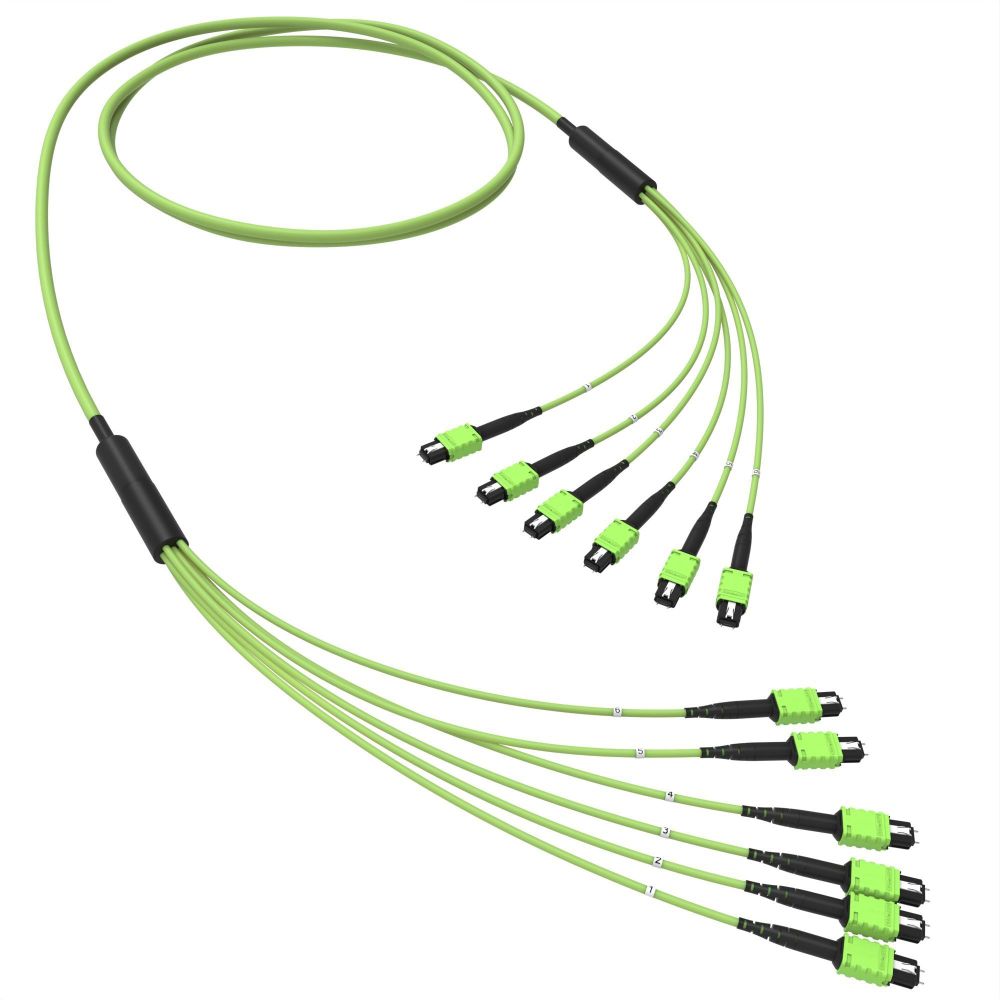 Оптическая магистральная сборка 72 ОВ 50/125 OM5, 6xMTP PRO(12)m/6xMTP PRO(12)m, тип В, 500 м