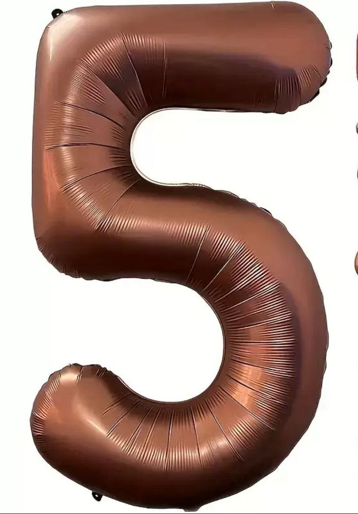 Цифра 5 Бордовый 40&quot;/102 см