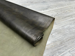 Jabron Oliva Green (1,1-1,3 мм), цв. Оливковый, натуральная кожа