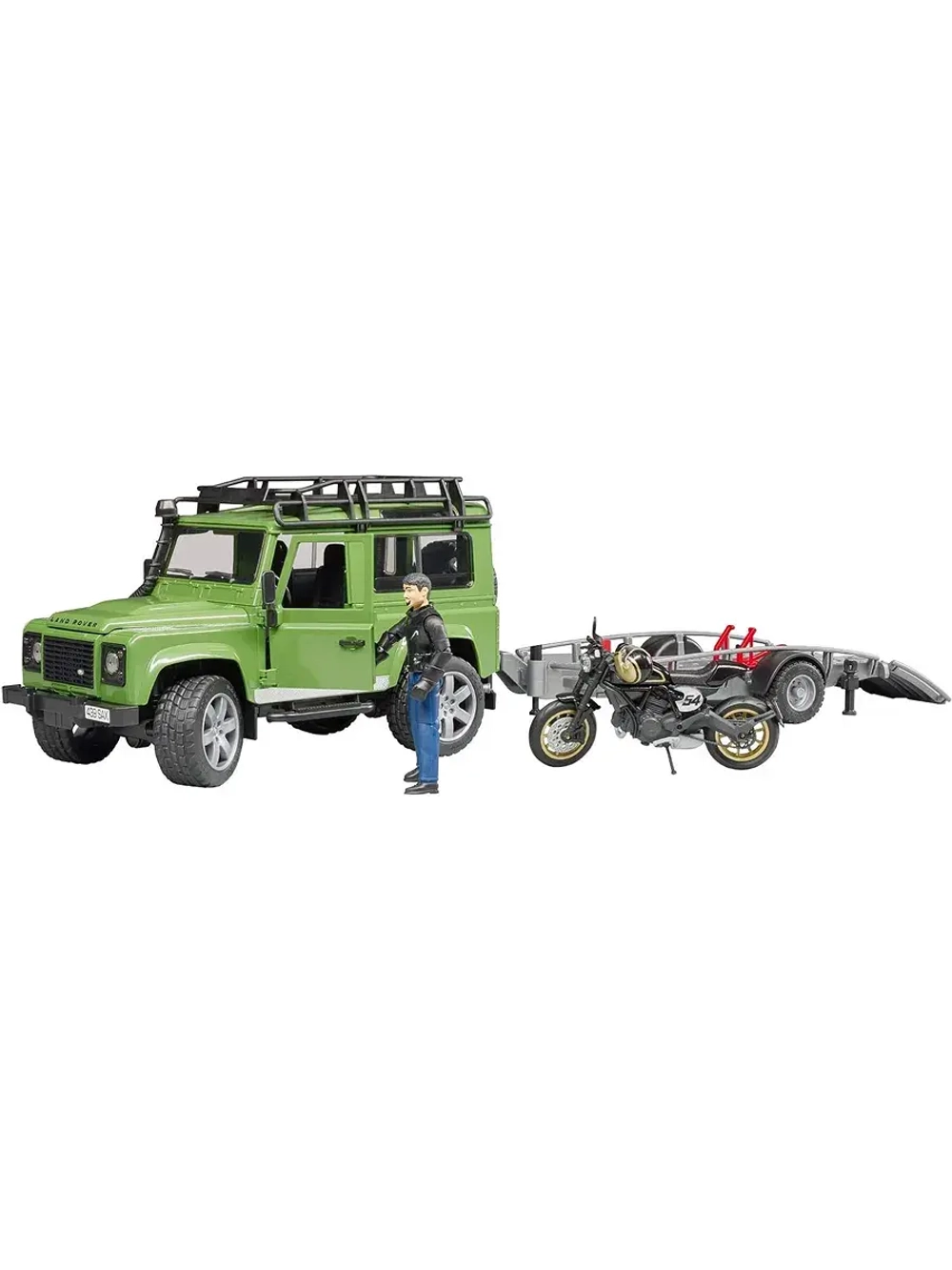 Внедорожник Land Rover с мотоциклом Ducati Брудер 02598