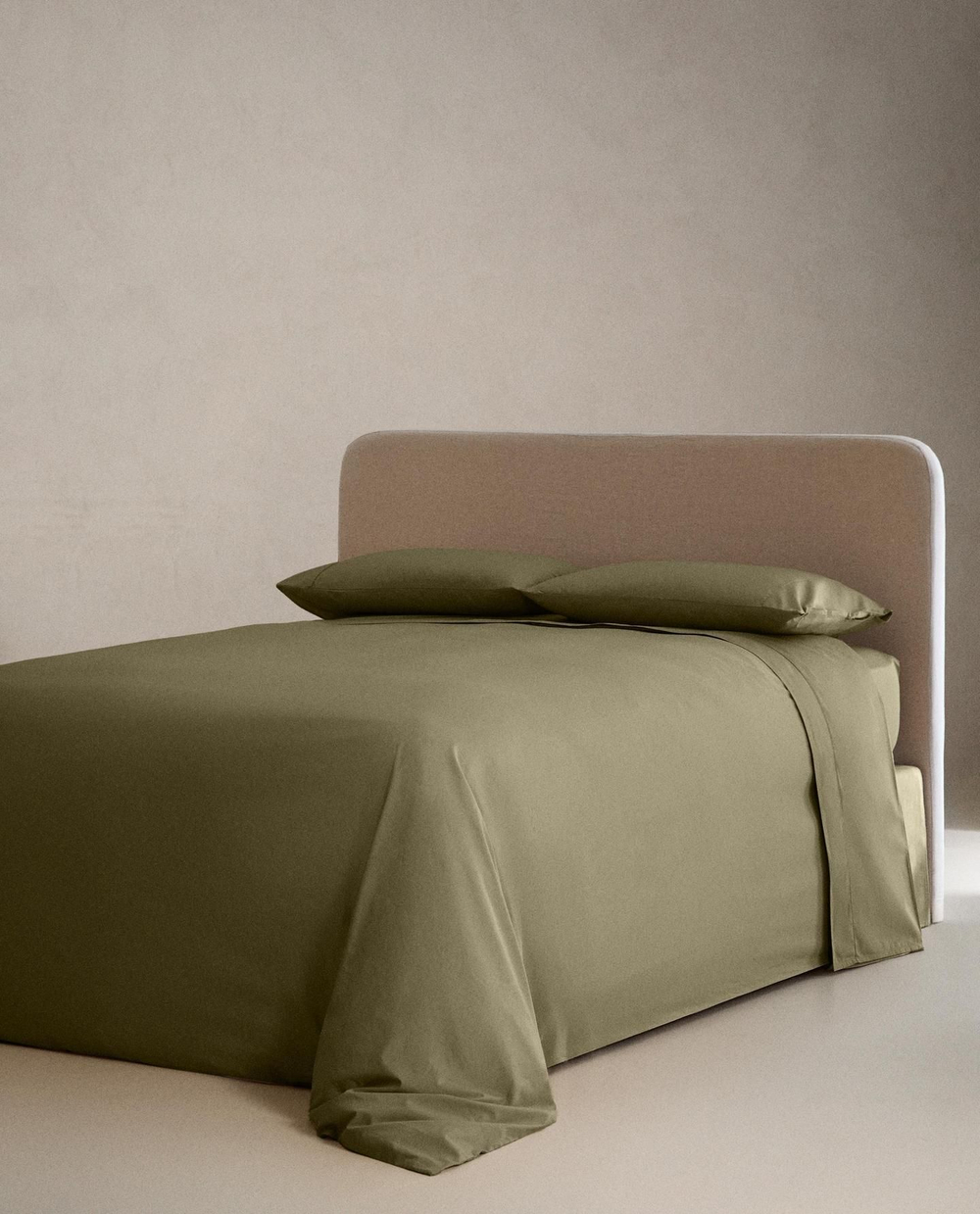 Zara Home - Простыня из ситца (300 нитей), зеленый, 240x280 см