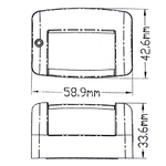 Навигационный огонь светодиодный красный, черный корпус, 59х42х43 мм (10269217)