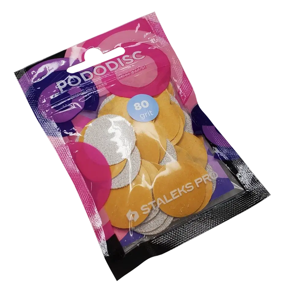 Сменные файлы для педикюрного диска L 80 грит STALEKS PRO, 50 шт