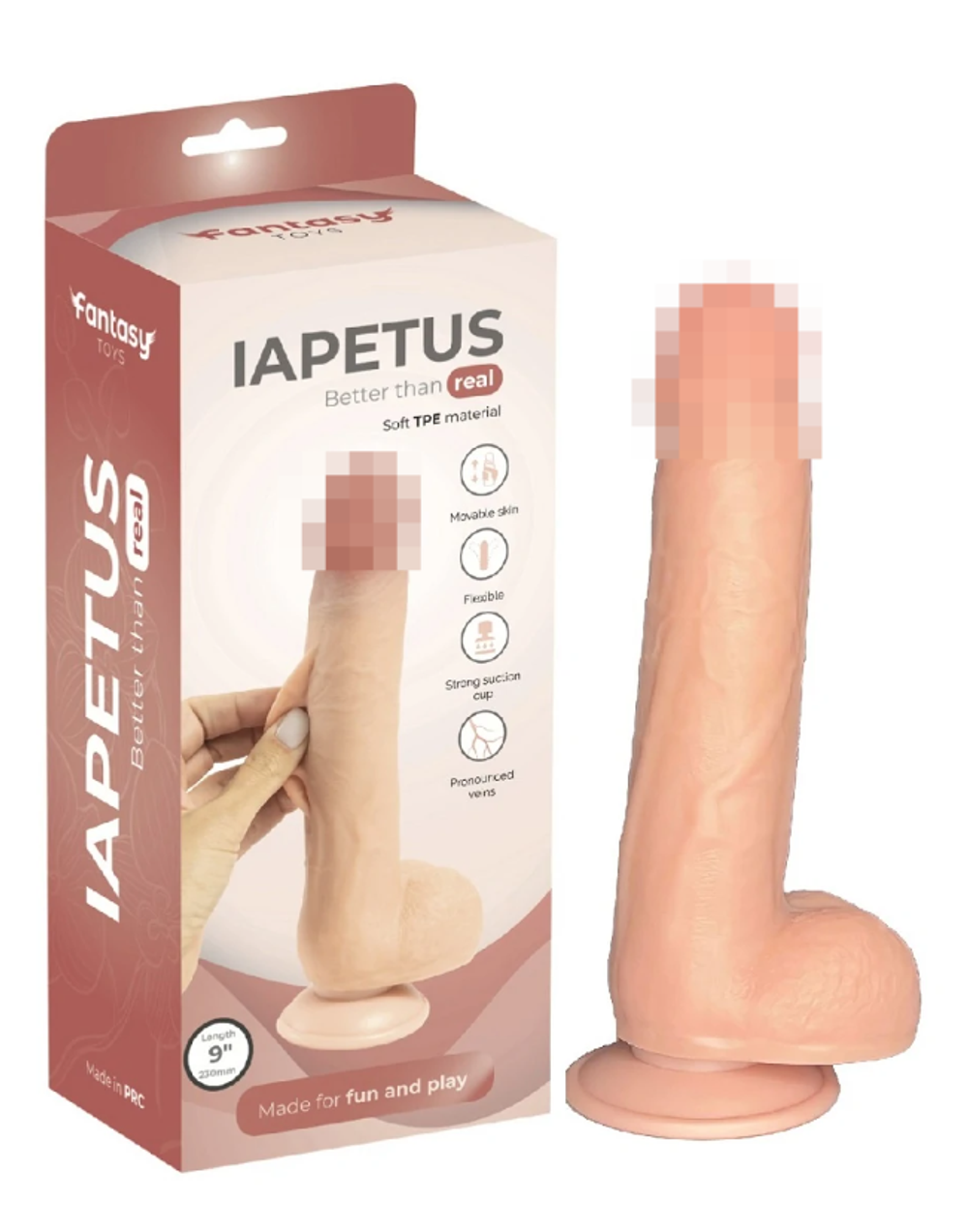 Фаллоимитатор Iapetus с подвижной кожей Fantasy Toys 23 см