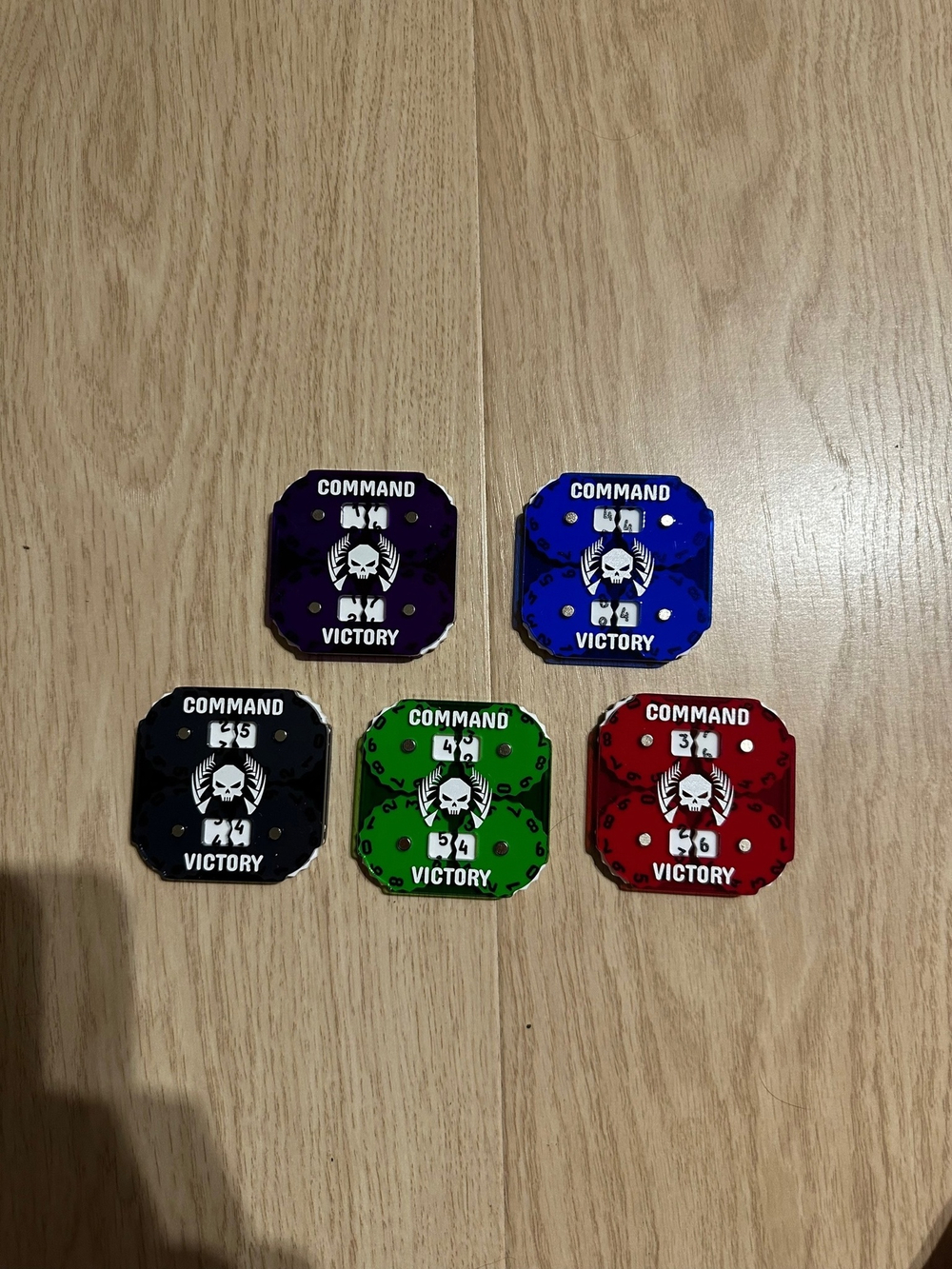 Square Counters, two tracks. Blue