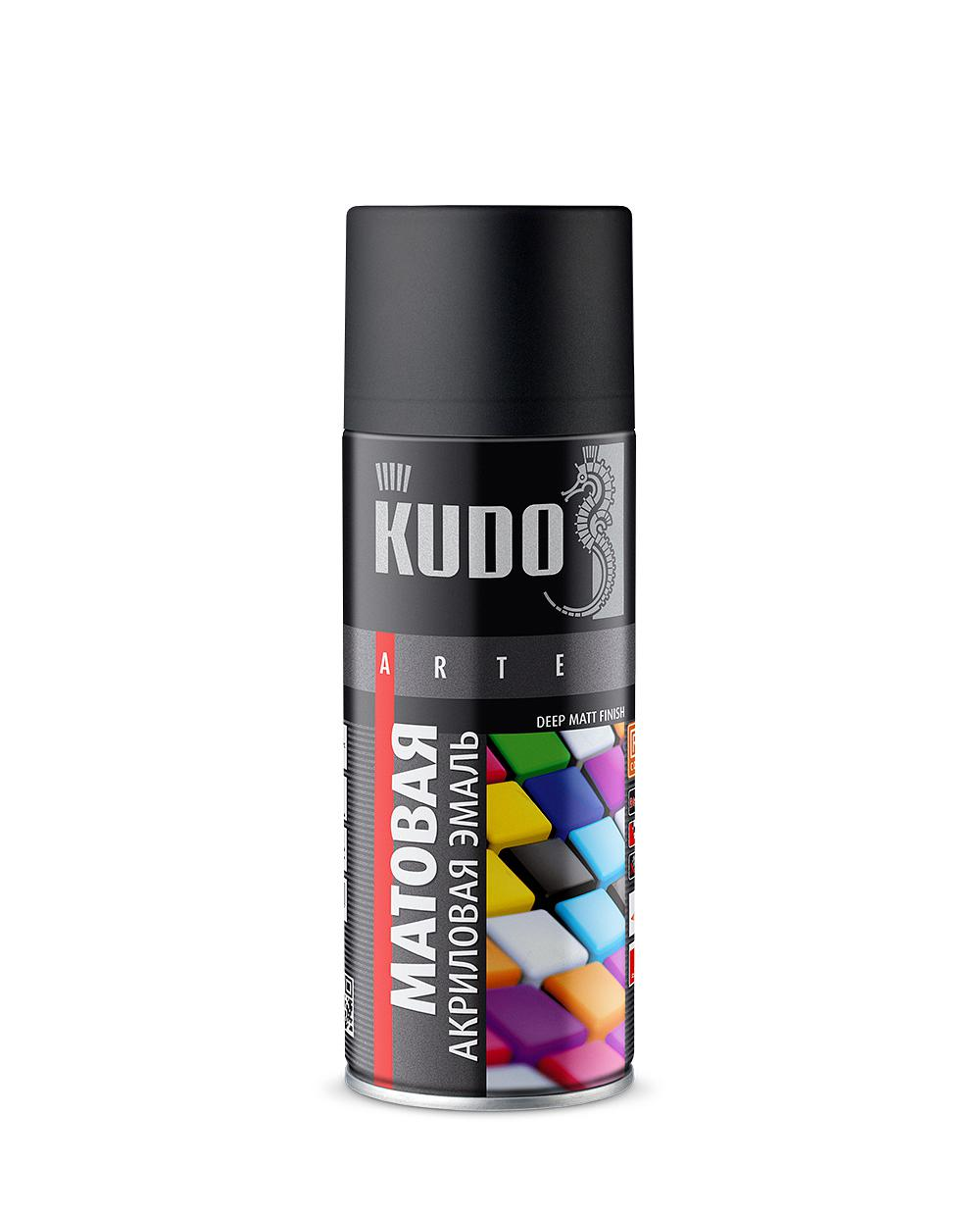Эмаль акриловая  глянцевая черный RAL9005  KU-ОA9005 (0,52л) KUDO Extra Gloss Finish