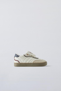 ZARA КРОССОВКИ В СТИЛЕ РЕТРО С ПРИНТОМ PEANUTS™, БЕЛЫЙ