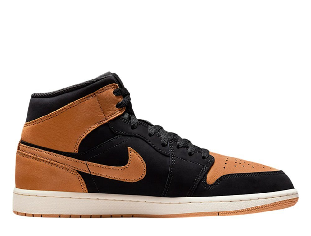 Баскетбольные кроссовки Air Jordan 1 Mid SE Black/Orange Shoes