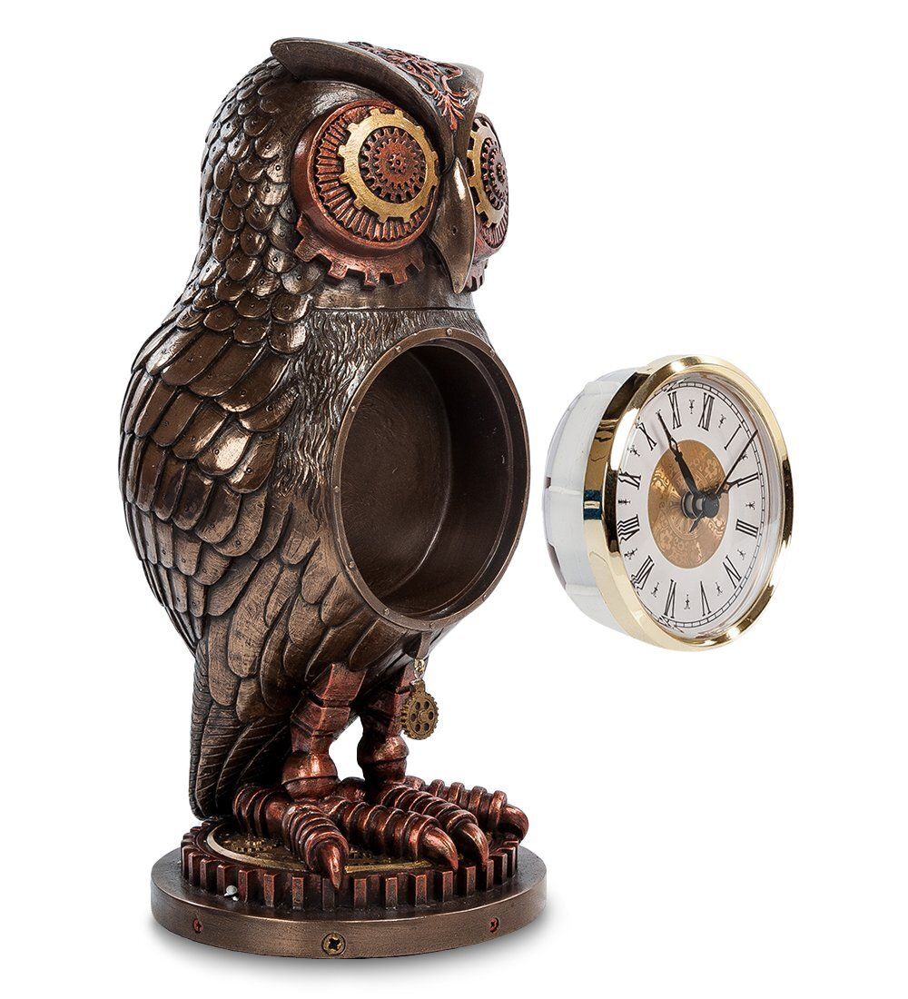 Veronese WS-186 Статуэтка-часы в стиле Стимпанк «Сова»
