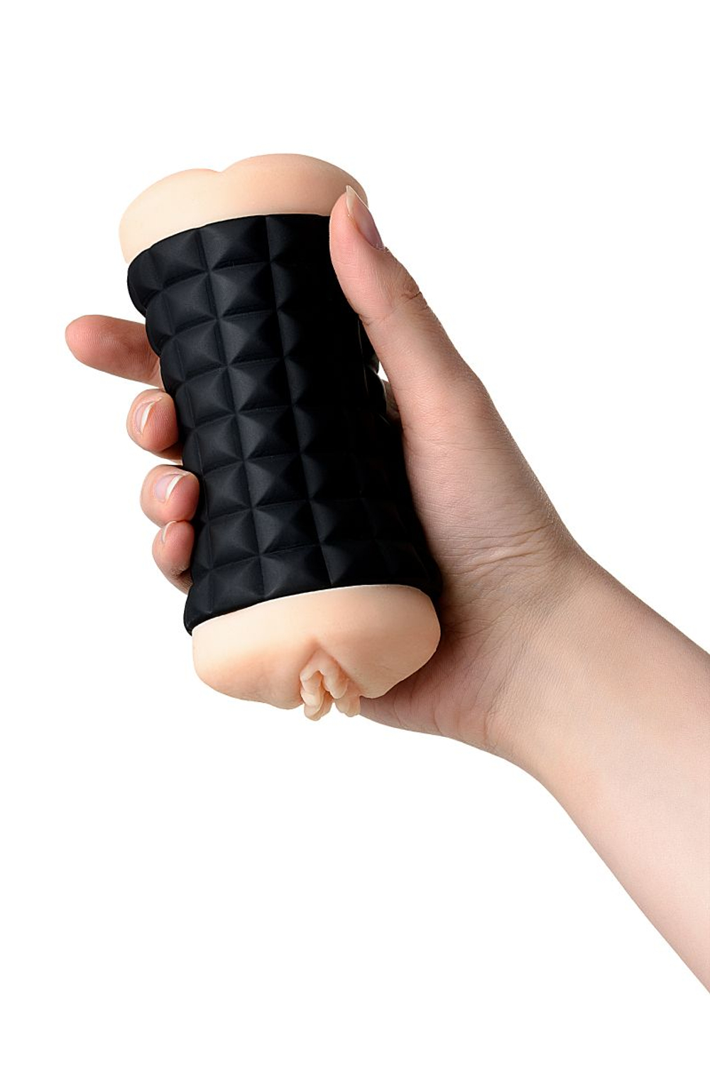 Двухсторонний мастурбатор JOS JANICE в черном цилиндре