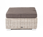 "Лунго" плетеная оттоманка с подушкой, цвет бежевый
